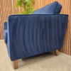 Designer Label Rene Armchair In Blue Velvet 4
