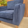 Designer Label Rene Armchair In Blue Velvet 5