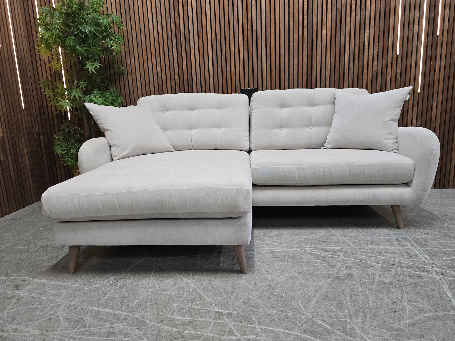 french connection camden 4 seater reversible chaise sofa in natural