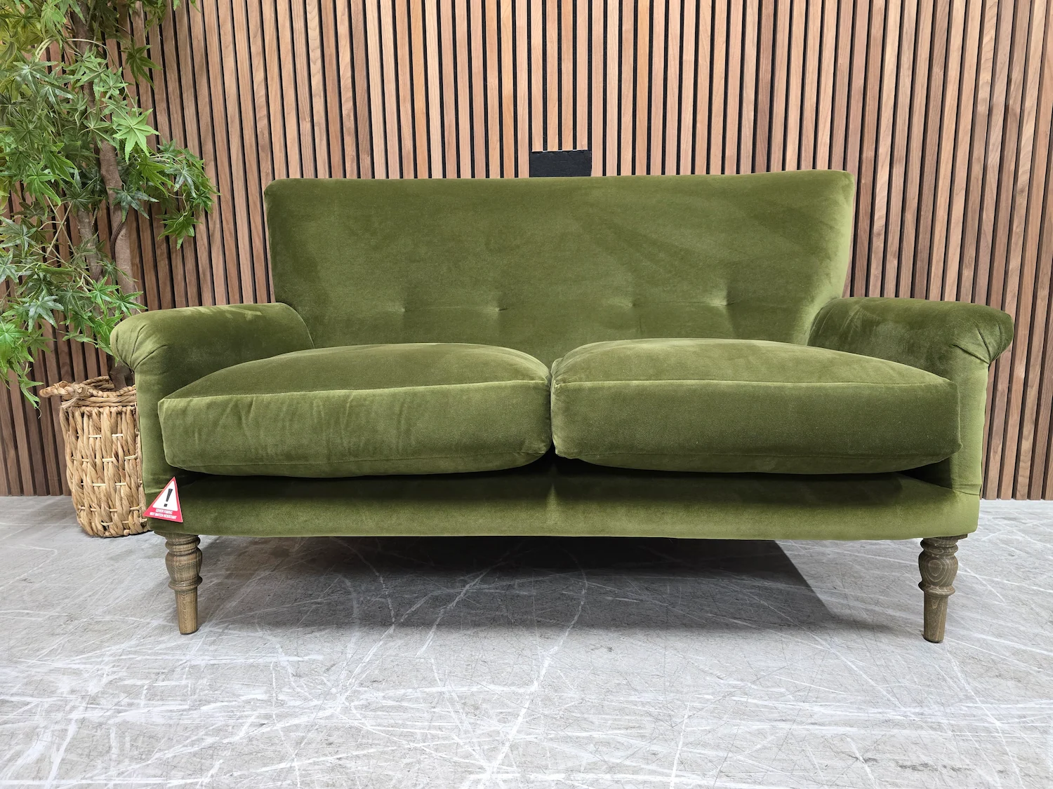 alderney 2 seater sofa in meadow smart velvet