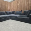 long island modular corner sofa in armour smart velvet