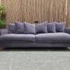 teddy 4 seater sofa in shale aquaclean clever velvet