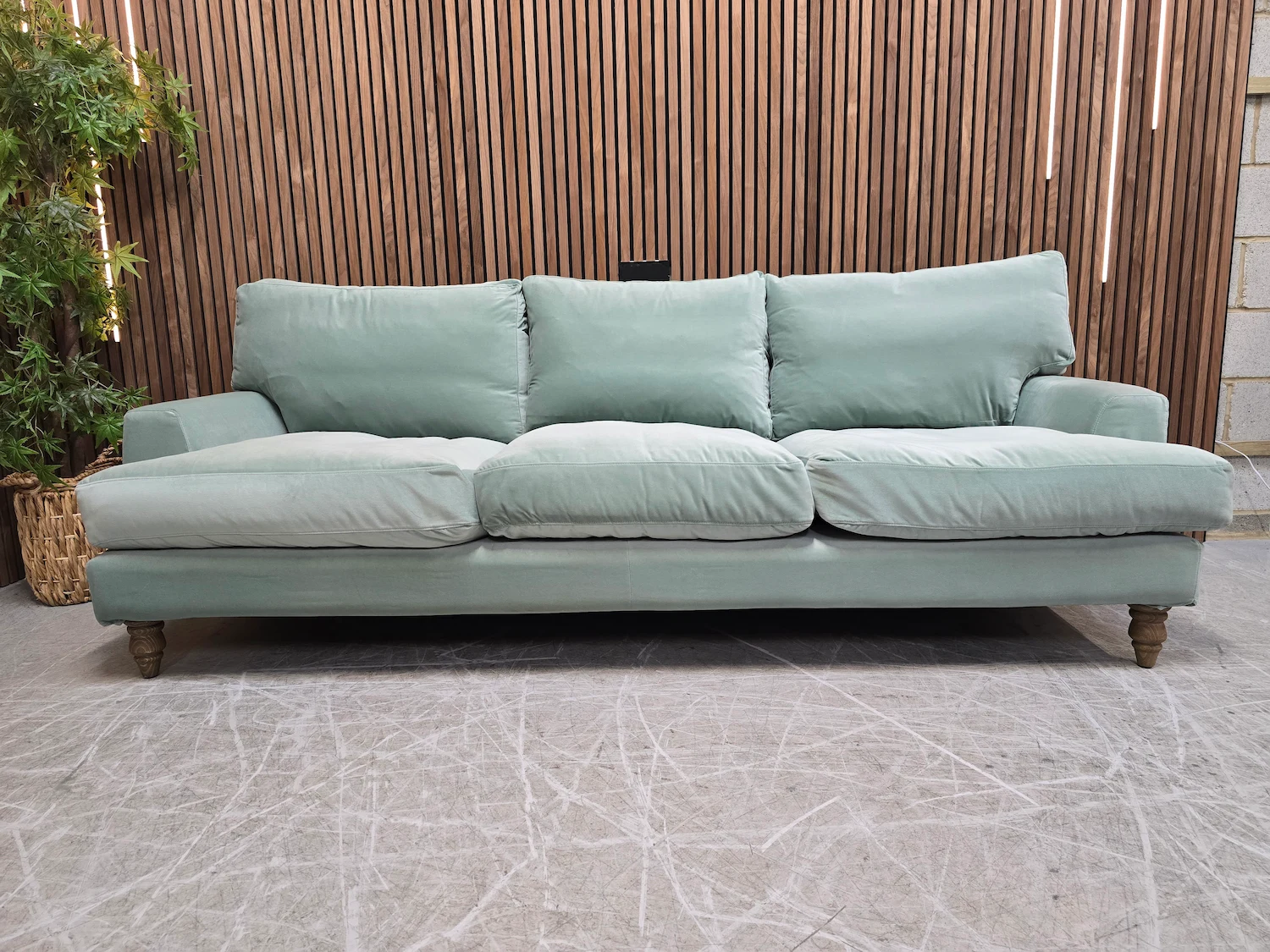 isla 4 seater sofa in sage smart velvet