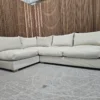 floyd left hand facing corner sofa in bone velvet
