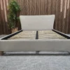 loaf smoke king size bed frame in natural house thatch