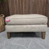 iggy medium rectangular footstool in cashew viscose linen