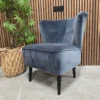 betty armchair in skyfall cotton matt velvet