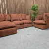 sofa.com left hand facing chaise sofa & armchair in Koi (burnt orange)