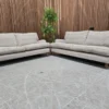 Seater & 2.5 Seater Sofas In Stone (natural) Brushed Linen Cotton