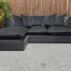sofa.com chaise left hand facing in black velvet