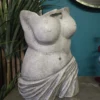 Woman's Body Bust Planter in grey