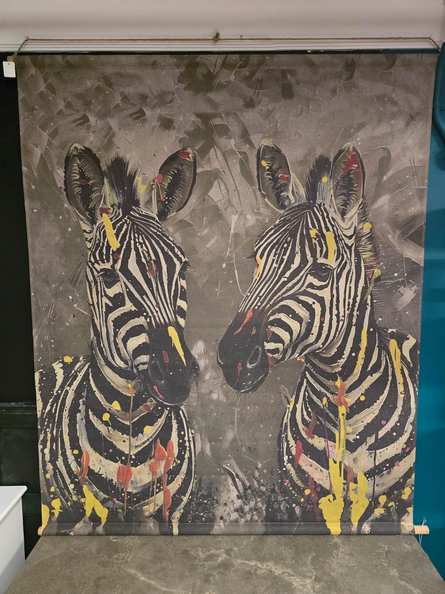 large canvas zebra print wall art