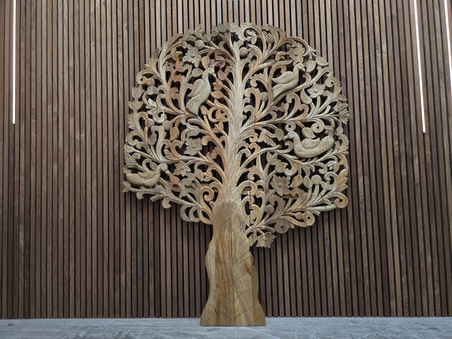 Large Carved Wooden Tree