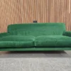 Saturday 3 seater sofa in green velvet