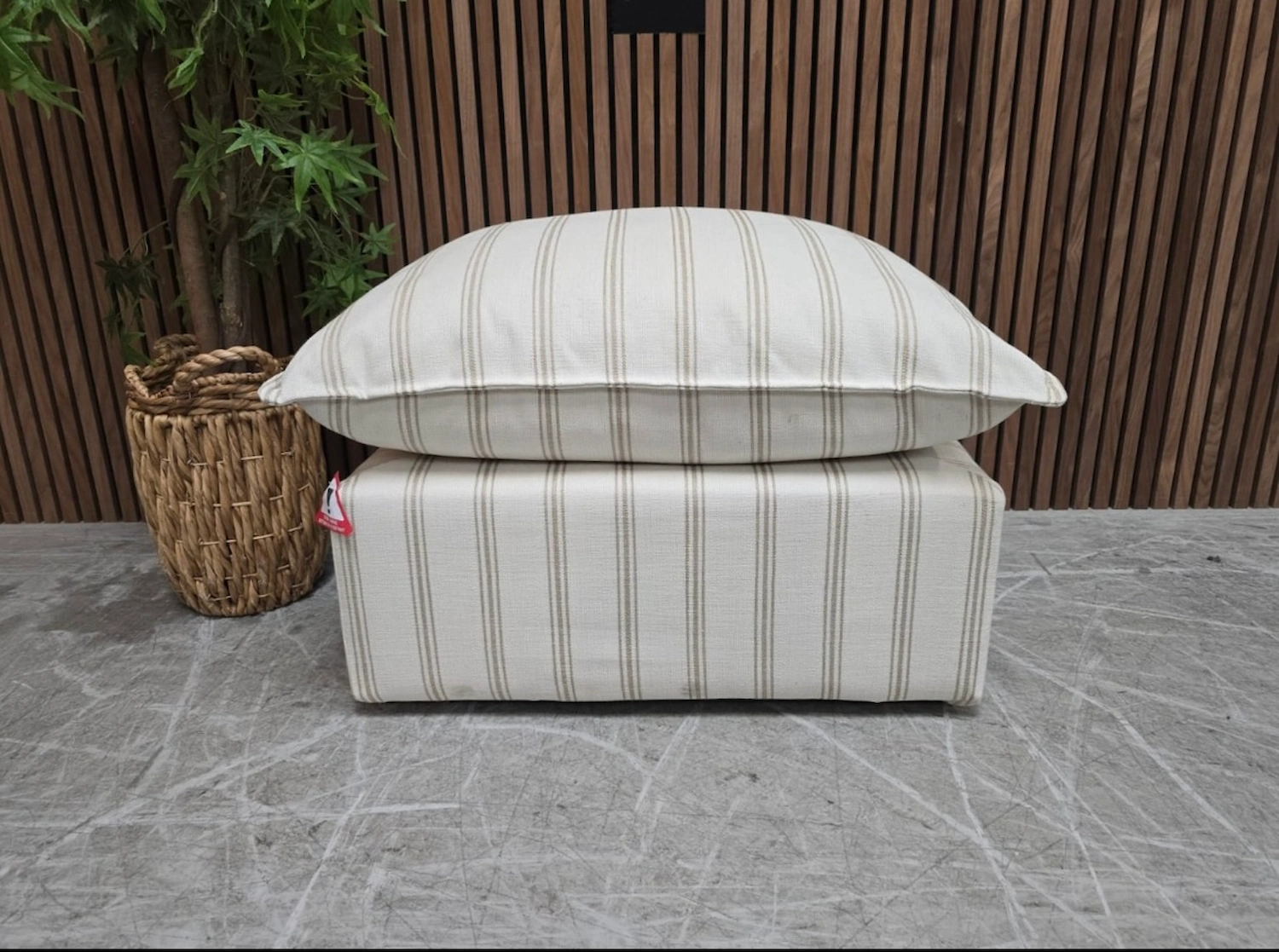 sofa.com Rectangular striped Footstool