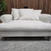 teddy loveseat in alabaster brushed linen cotton