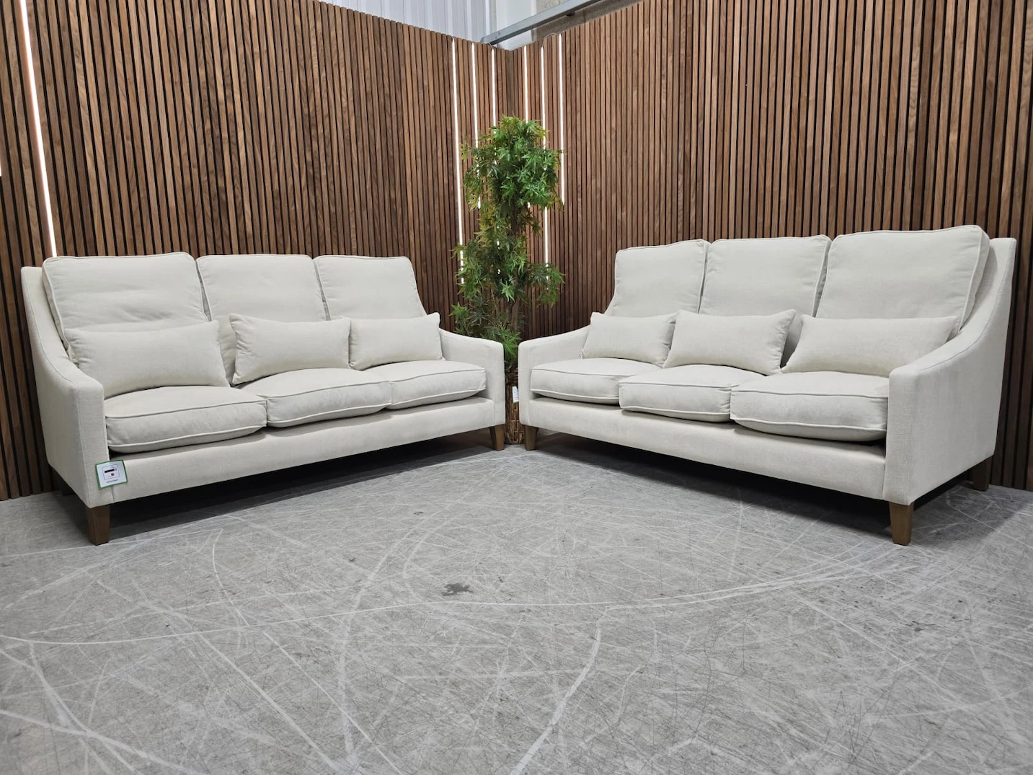 2 Iggy 3 Seaters In Chantilly Side by Side