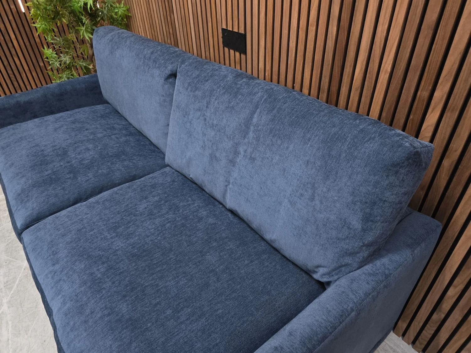 Picture of the back cushions on the aissa sofa bed in blueberry