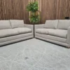 aissa sofa set in stone brushed linen cotton