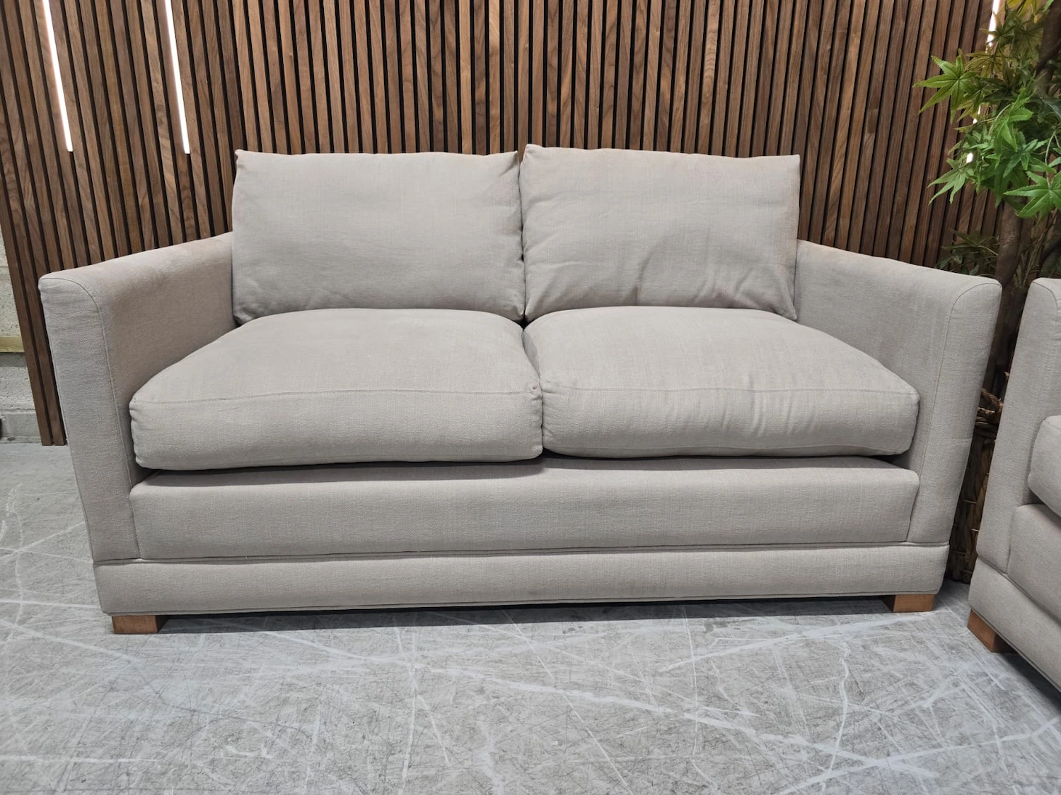 image of the front on the aissa 2 seater sofa