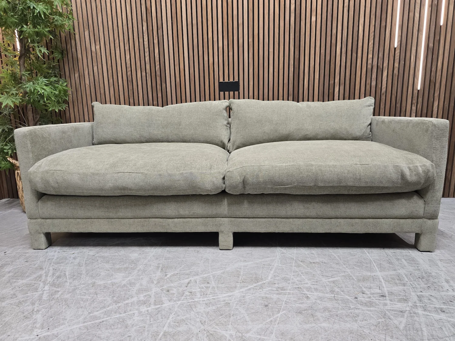 Soho ashford 3 seater sofa in sage linen chenille