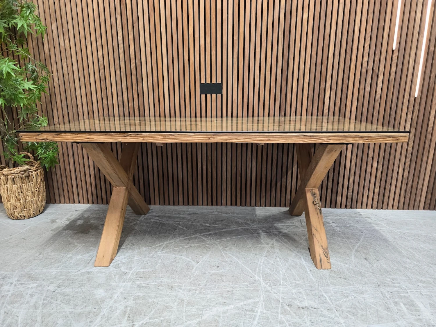 Bespoke Chennai 180cm railway sleeper dining table