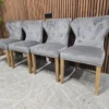 4x chennai chairs in grey furniture village chennai grey velvet dining chairs