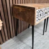 side of the bedsides showing the mango wood