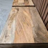 top of the bedside showing the light mango wooden grain