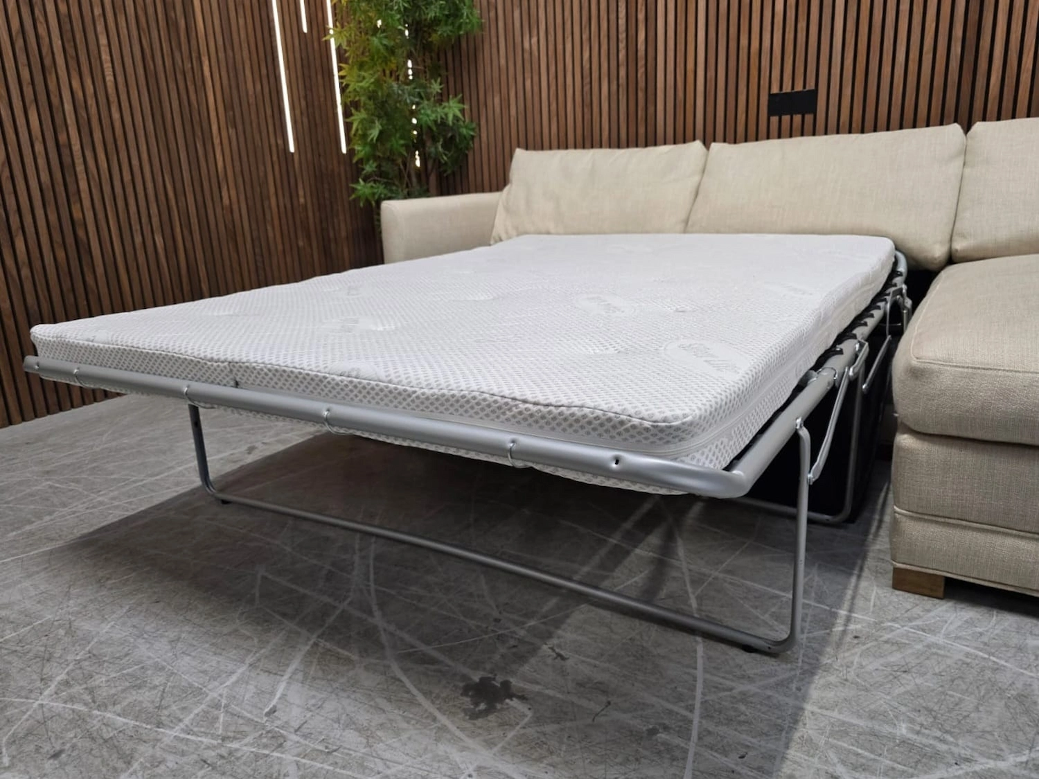 Aissa RHF chaise storage sofa bed in in Shearling 11 picture of the right side on the aissa chaise sofa bed mechanism