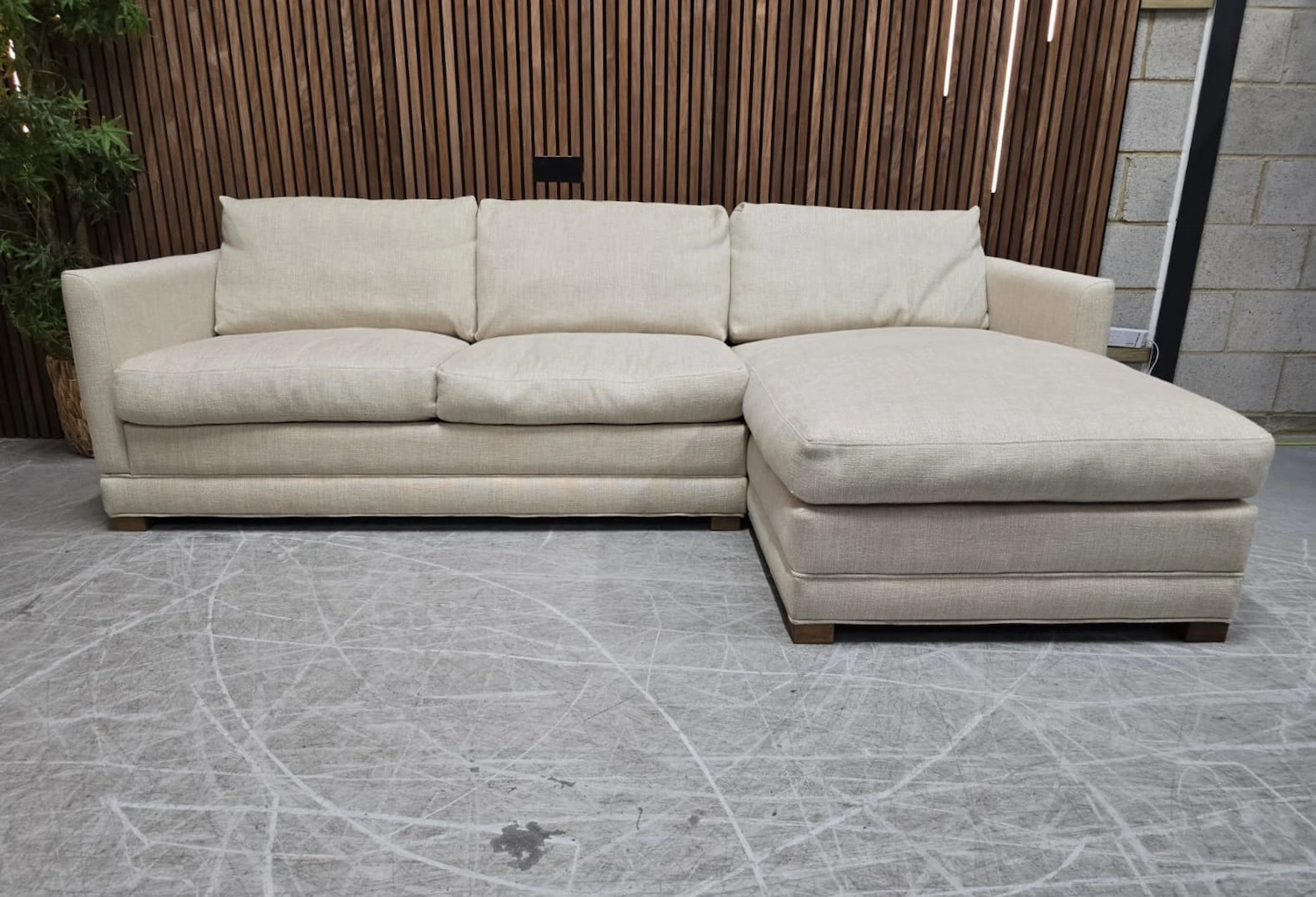 Aissa RHF chaise storage sofa bed in in Shearling 2 photo of the aissa right hand facing chaise in shearling hygge chunky weave