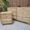 right side picture of the mango wooden 6 drawer chest & bedside