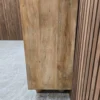 right hand side of the mango wooden sideboard showing the grain of wood