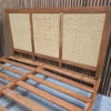Boho wood & Rattan super king bed 6 sheesham wood and rattan headboard