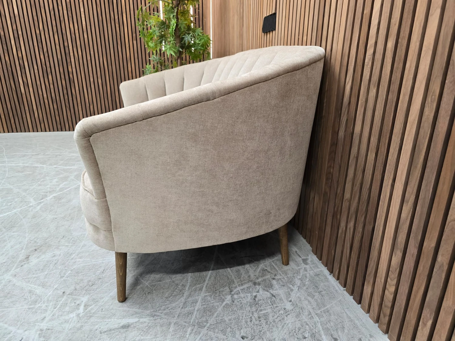 right side picture of the harper sofa in doe