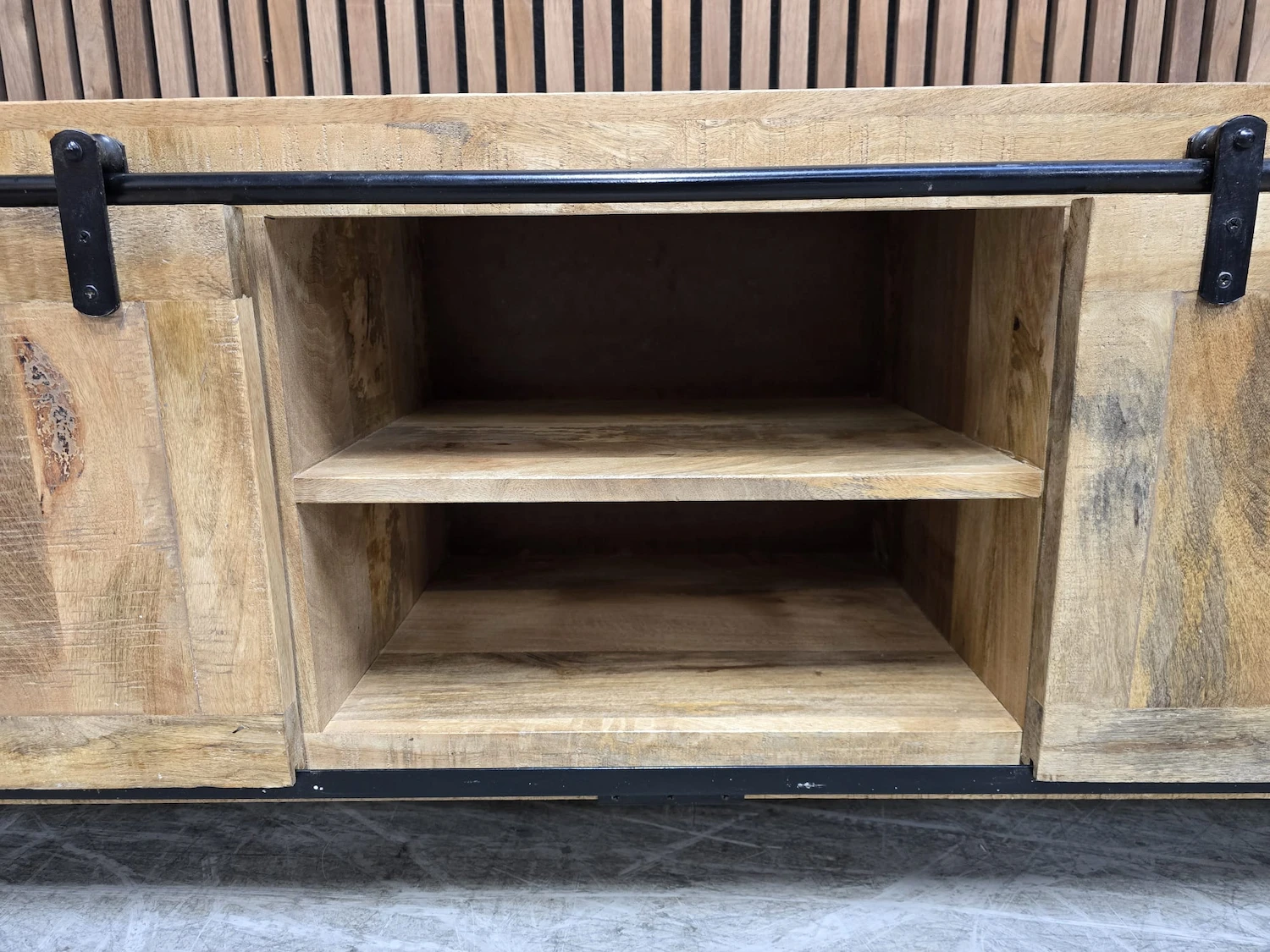 Industrial 2 door tv stand 7