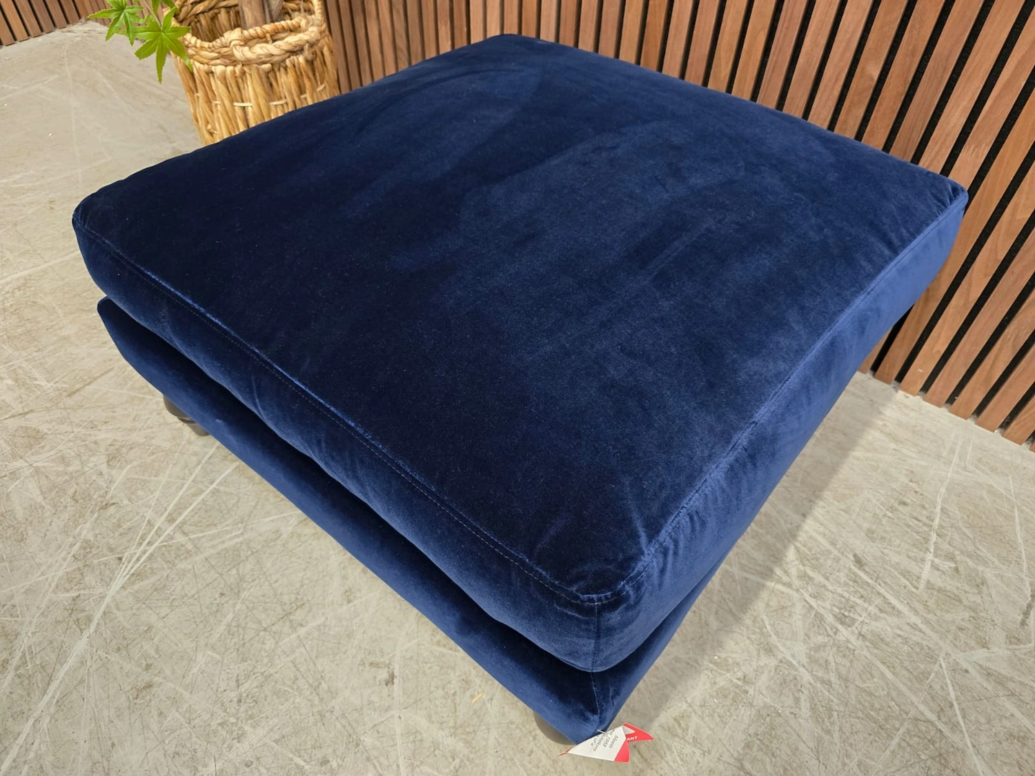 overview of the isla square footstool top