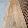 Mango & Iron large tv stand 5 top of the tv stand showcasing the light mango wood grain
