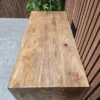 top of the sideboard showing the light wood grain