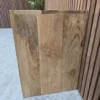showing the wood grain on the mango from the right side of the unit