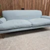 Saturday 3 seater sofa in lagoon Brushed Linen Cotton 2 left side photo of the saturday 3 seater sofa