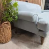 Saturday 3 seater sofa in lagoon Brushed Linen Cotton 3 left side picture of the saturday sofa arm