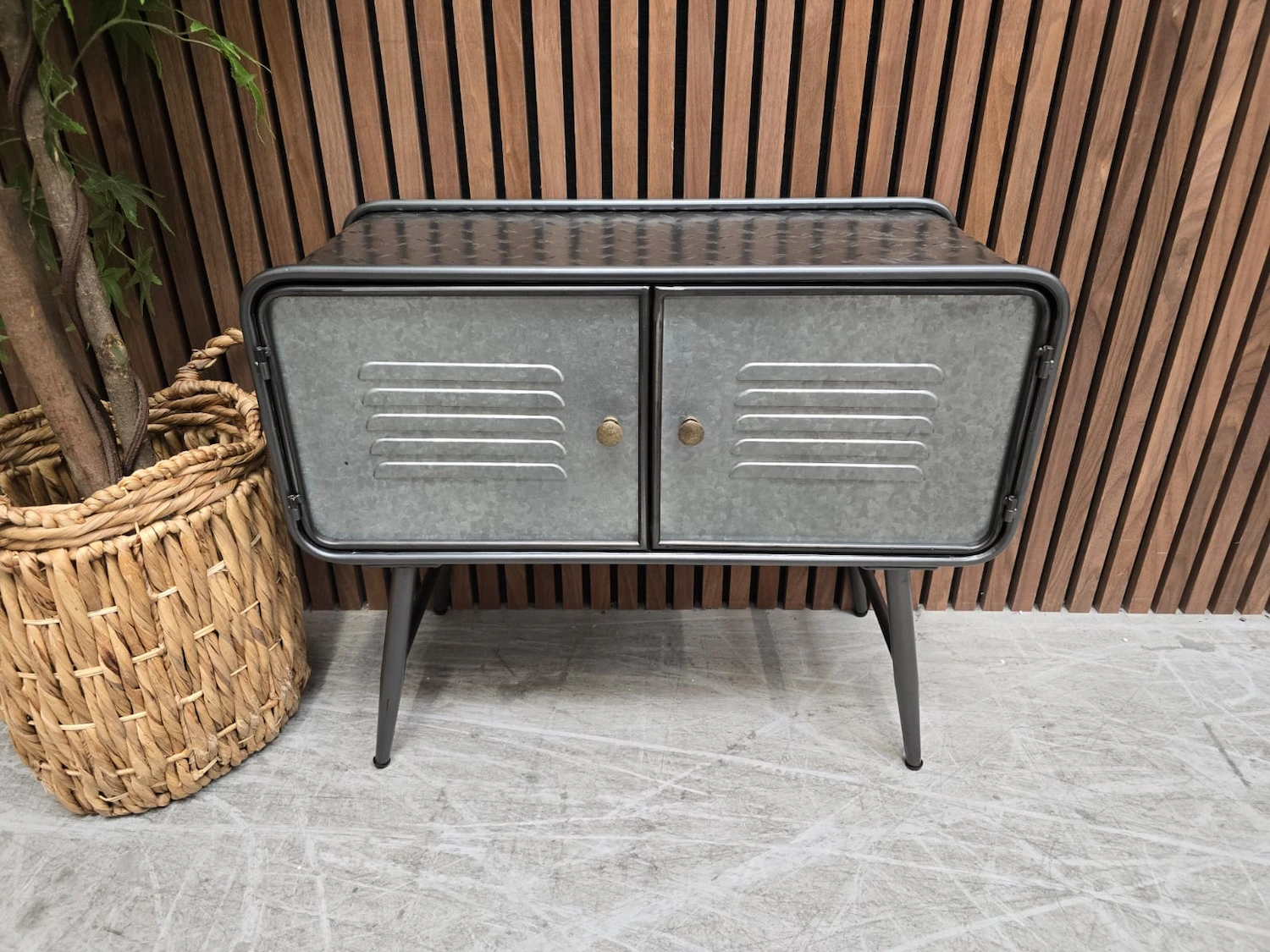 industrial small metal cabinet with two doors