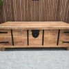 rustic large mango wood trunk chest storage coffee table