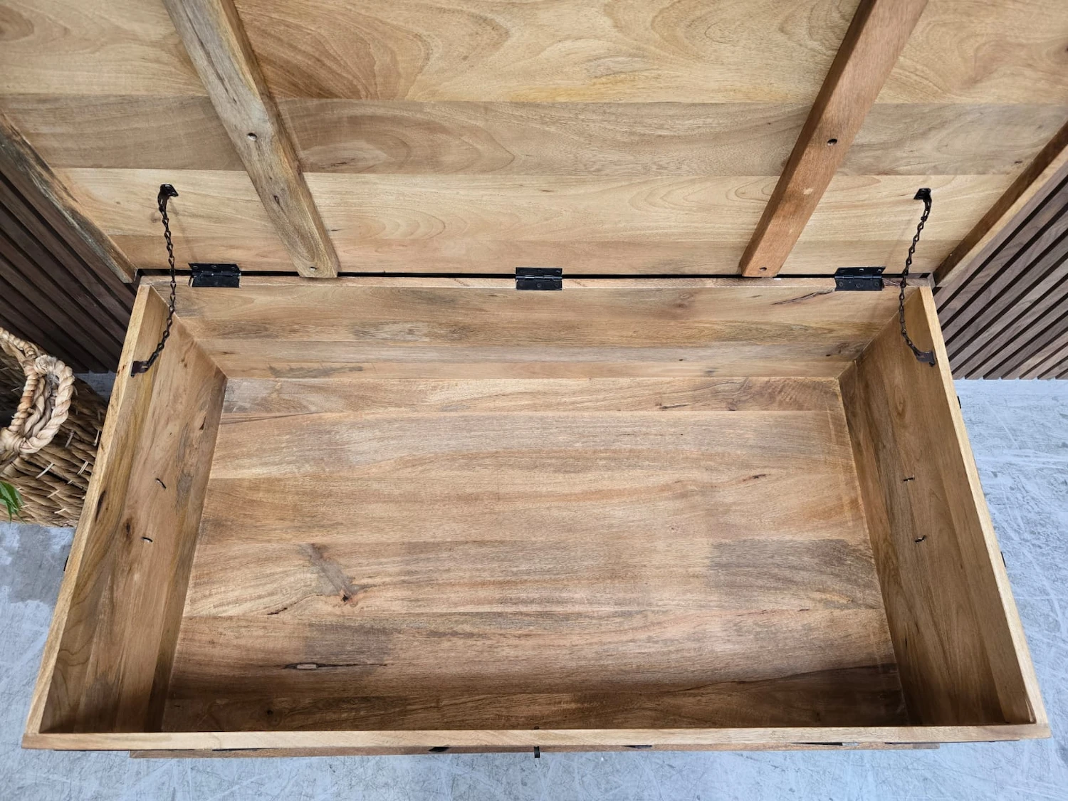 inside the mango trunk coffee table