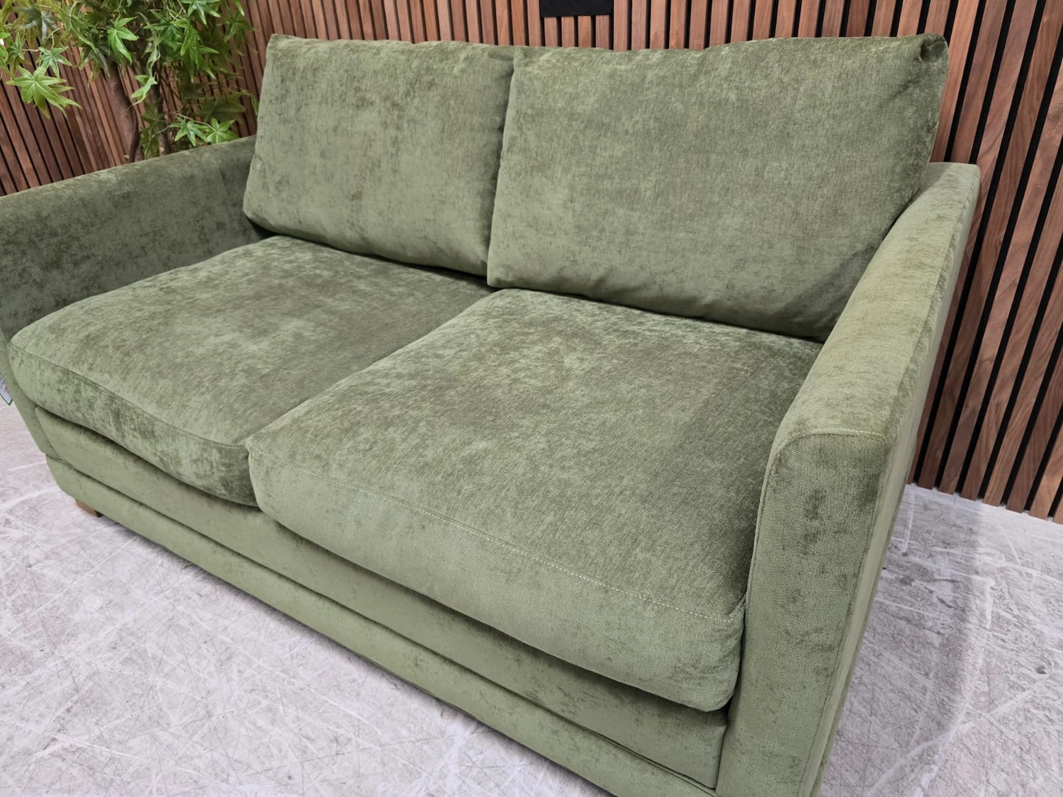 Photo of the seat and back cushions on the aissa sofa bed