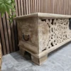 left side photo of the side panel detail carvings