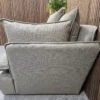 Side profile of Malibu 2.5 seater sofa & Footstool in greige
