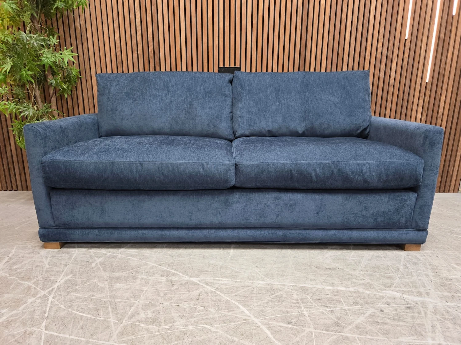 Aissa 3 seater sofa bed in bluberry house soft touch