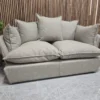 right hand angle Malibu 2.5 seater sofa & Footstool in greige